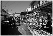 Art and craft market in the streets, Tonala. Jalisco, Mexico (black and white)