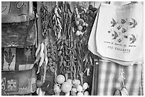 Crafts and bags for sale, Puerto Vallarta, Jalisco. Jalisco, Mexico (black and white)
