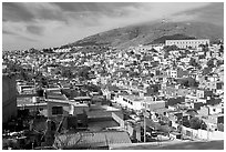 Panoramic view of the town. Zacatecas, Mexico ( black and white)
