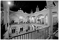 Inside courtyard of the Palacio de Gobernio. Zacatecas, Mexico (black and white)