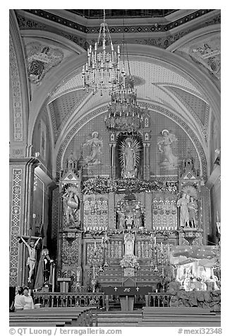 Decorated church altar. Guanajuato, Mexico