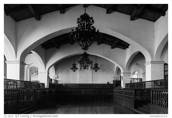 Cathedral Ballroom, Riviera Del Pacifico, Ensenada. Baja California, Mexico (black and white)
