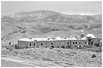 Nabi Musa Monastery in the Judean Desert. West Bank, Occupied Territories (Israel) ( black and white)