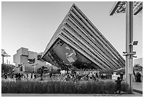 Saudi Arabia Pavilion from the side. Expo 2020, Dubai, United Arab Emirates ( black and white)