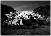 Front of Exit Glacier. Kenai Fjords  National Park (black and white)