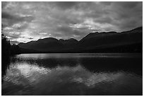 Kontrashibuna Lake, sunrise. Lake Clark National Park ( black and white)