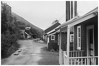Kennecott historic mill town. Wrangell-St Elias National Park ( black and white)