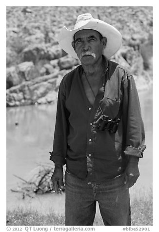 Mexican national. Big Bend National Park (black and white)