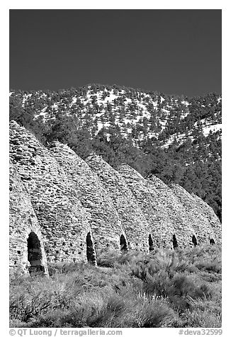Wildrose charcoal kilns, in operation from 1877 to 1878. Death Valley National Park, California, USA.