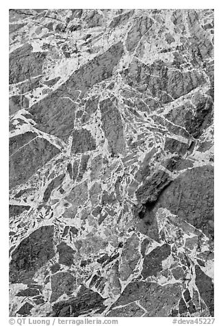 Detail of marbled wall, Titus Canyon. Death Valley National Park (black and white)