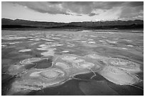 Cottonball Basin at sunset. Death Valley National Park ( black and white)