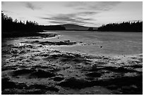 West Pond, sunset, Schoodic Peninsula. Acadia National Park ( black and white)