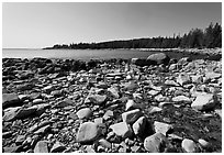 Stream on Barred Harbor beach, Isle Au Haut. Acadia National Park ( black and white)
