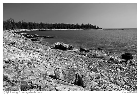Barred Harbor, Isle Au Haut. Acadia National Park (black and white)