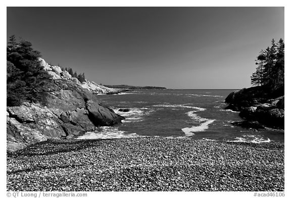 Deep Cove, Isle Au Haut. Acadia National Park (black and white)