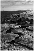 Slabs, Schoodic Point. Acadia National Park ( black and white)