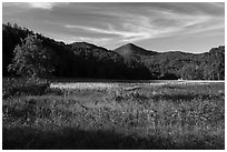 Meadow, Cataloochee Valley, North Carolina. Great Smoky Mountains National Park ( black and white)