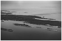 Aerial View of islands and Isle Royale. Isle Royale National Park ( black and white)