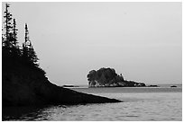 Outer islands and rocks from Tookers Island. Isle Royale National Park ( black and white)