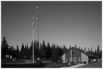 National Park Service headquarters, Mott Island. Isle Royale National Park ( black and white)