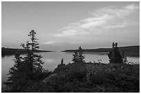 Moskey Basin, evening. Isle Royale National Park ( black and white)