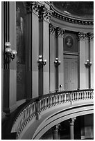Rotunda upper floor, Old Courthouse. Gateway Arch National Park ( black and white)