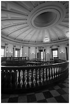 Circuit court 4 restored to 1850 appearance, Old Courthouse. Gateway Arch National Park ( black and white)
