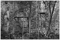 Ruined power house, Kaymoor Mine Site. New River Gorge National Park and Preserve ( black and white)