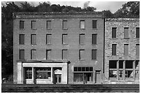 National Bank of Thurmond and Goodman-Kincaid buildings, Thurmond. New River Gorge National Park and Preserve ( black and white)