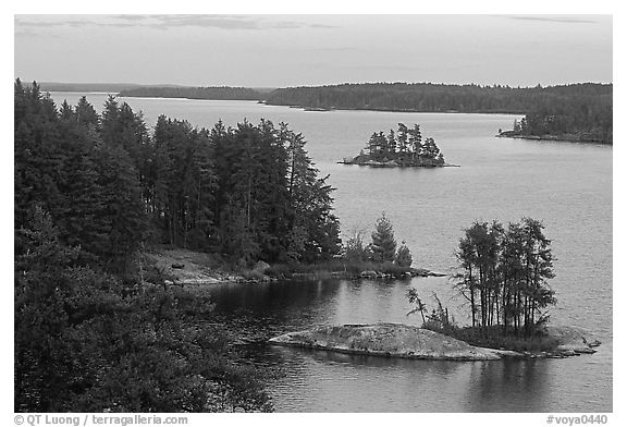 Anderson Bay. Voyageurs National Park (black and white)