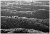 Ridges of western range, Santa Rosa Island. Channel Islands National Park ( black and white)