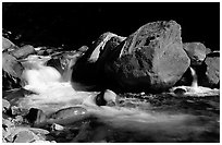 South Fork of  Kings River. Giant Sequoia National Monument, Sequoia National Forest, California, USA ( black and white)