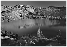 Woods Lake, late afternoon. Kings Canyon National Park ( black and white)