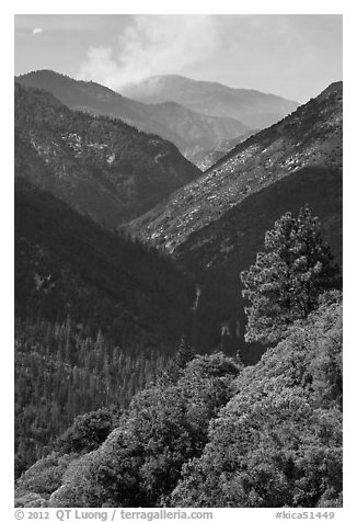 Valley carved by the Kings River. Kings Canyon National Park, California, USA.