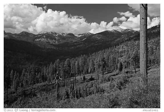 Monarch Divide. Kings Canyon National Park (black and white)