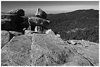Granite slabs, Buena Vista. Kings Canyon National Park, California, USA. (black and white)