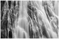 Section of Narada Falls with multiple water channels. Mount Rainier National Park ( black and white)