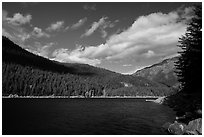 Ross Lake, North Cascades National Park Service Complex.  ( black and white)