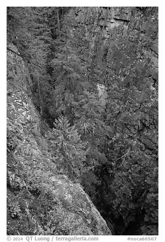 Agnes Gorge, Glacier Peak Wilderness.  (black and white)