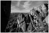 Top of High Peaks. Pinnacles National Park ( black and white)