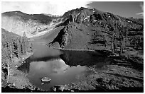 Ellery Lake in summer. California, USA ( black and white)