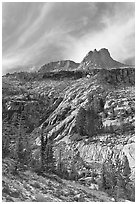 Mount Hoffman. Yosemite National Park ( black and white)