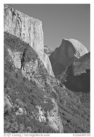 El Capitan and Half-Dome. Yosemite National Park, California, USA.