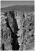 The Narrows, North rim. Black Canyon of the Gunnison National Park, Colorado, USA. (black and white)