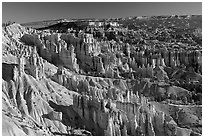 Queen's Garden from Sunset Point, morning. Bryce Canyon National Park (black and white)
