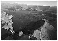 Dead Horse point at sunset. Canyonlands National Park ( black and white)