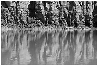 Cliffs reflections, Colorado River. Canyonlands National Park ( black and white)