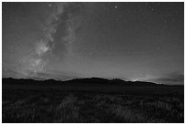 Milky Way over Snake Range. Great Basin National Park ( black and white)