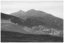 Wheeler Peak and Doso Doyabi, early morning. Great Basin National Park ( black and white)