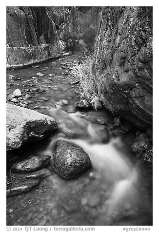Clear Creek gorge. Grand Canyon National Park (black and white)